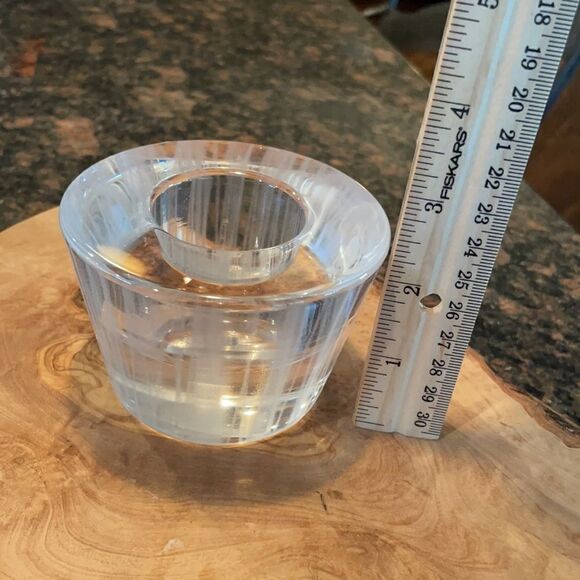 Vintage Orrefors Crystal Striped Candle Holder - Picture 3 of 4